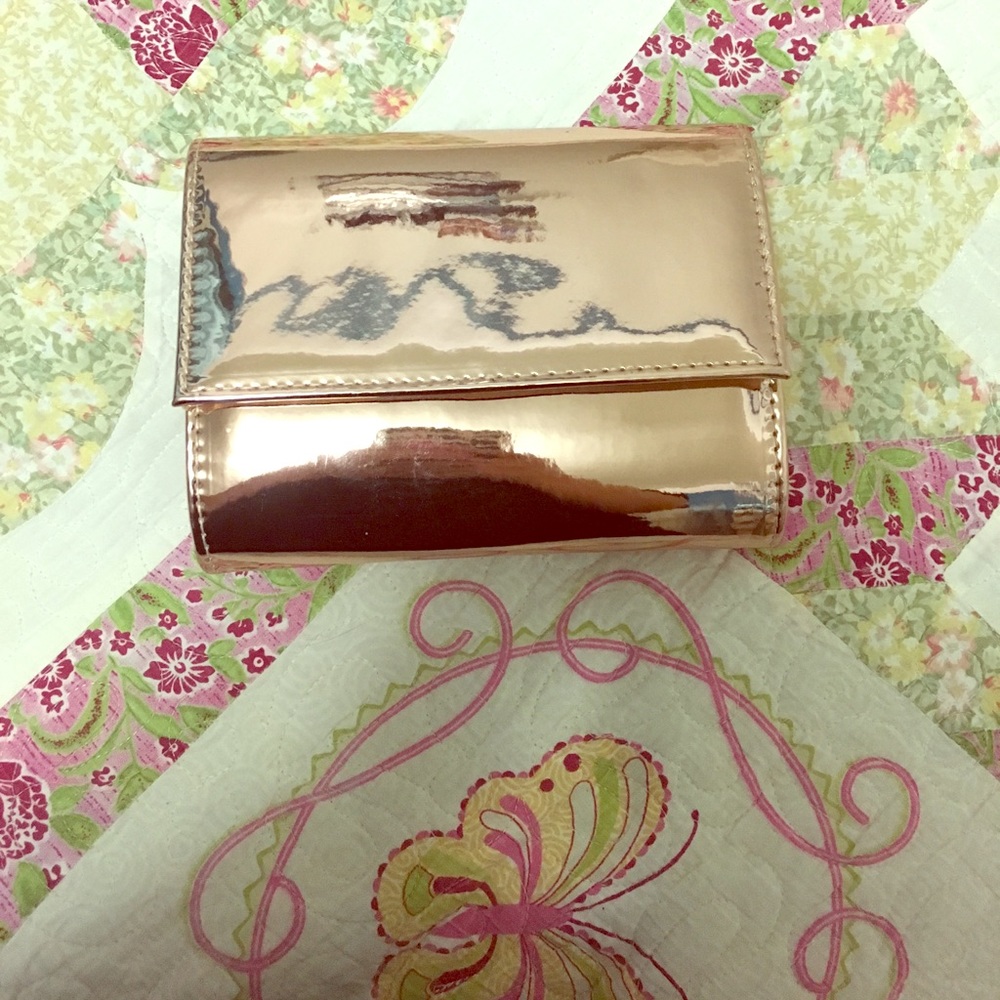 Rose gold clutch